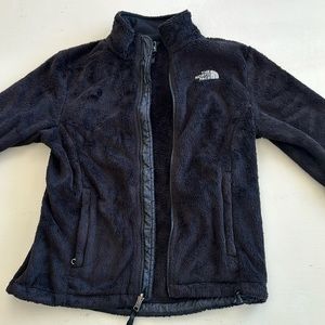 Black north face zip up jacket